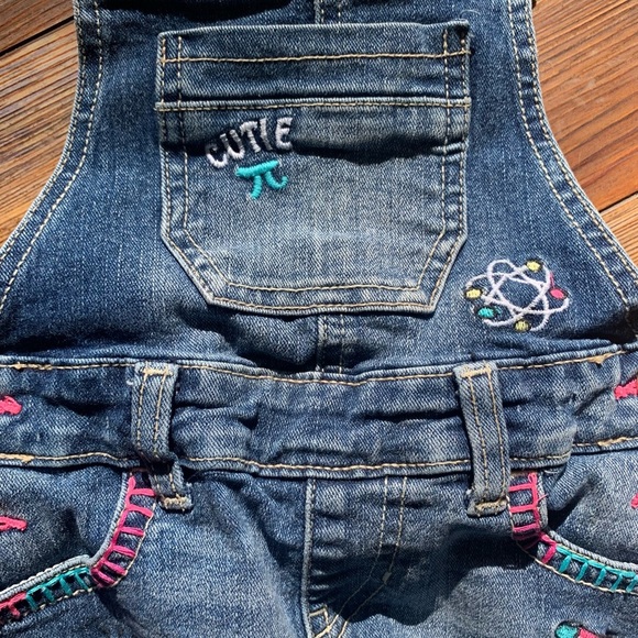 Embroidered Denim Kids Overalls Jordache Size XS 4/5 - Picture 6 of 7
